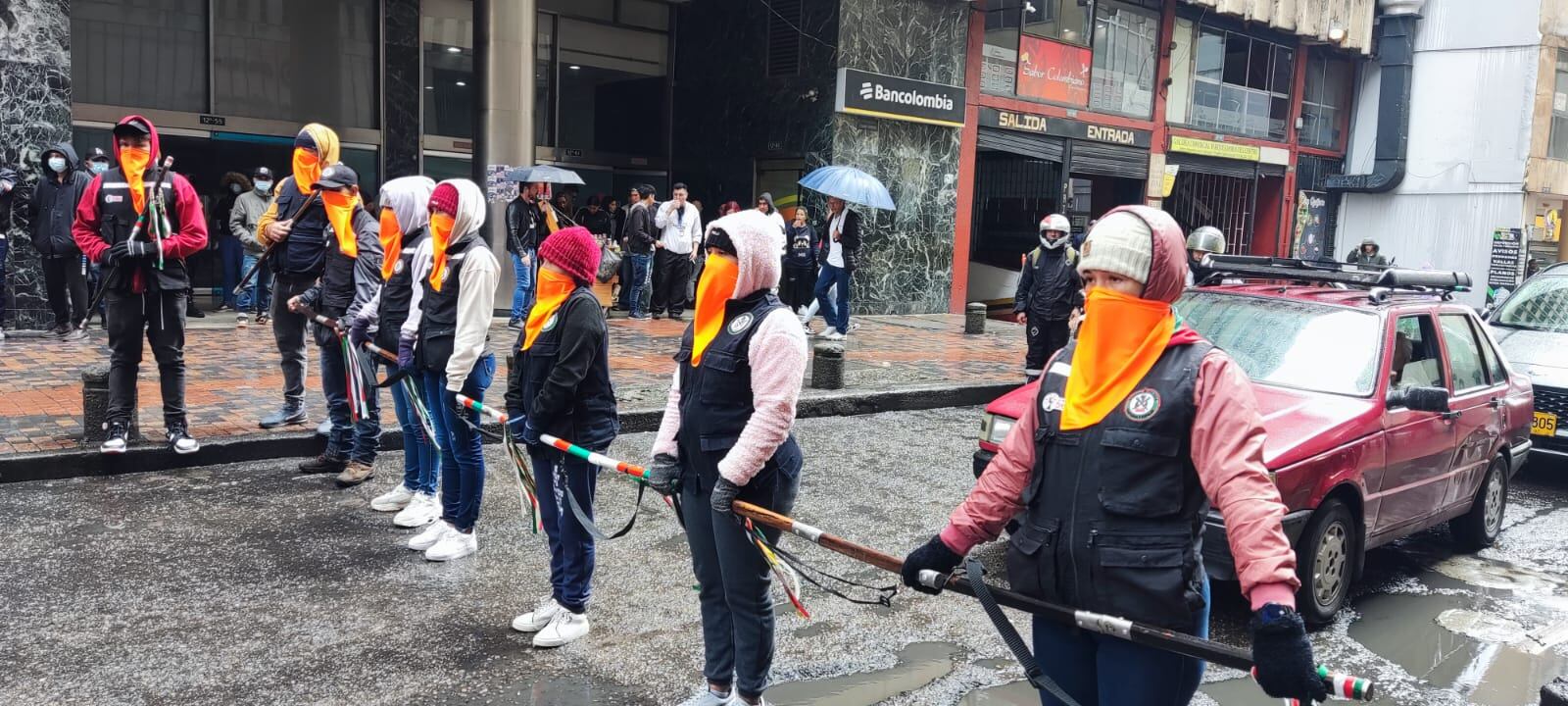 Coordinador Nacional Agrario realiza plantón a las afueras del Ministerio del Interior.