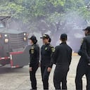 Tanqueta del Esmad ingresó a un colegio privado de Sabaneta y desató polémica en el Valle de Aburrá.