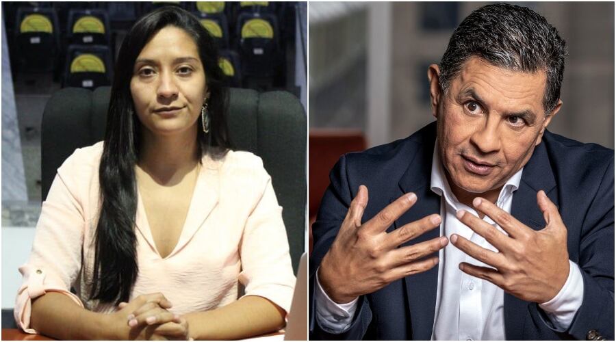 La concejal Ana Erazo y el alcalde de Cali, Jorge Iván Ospina.