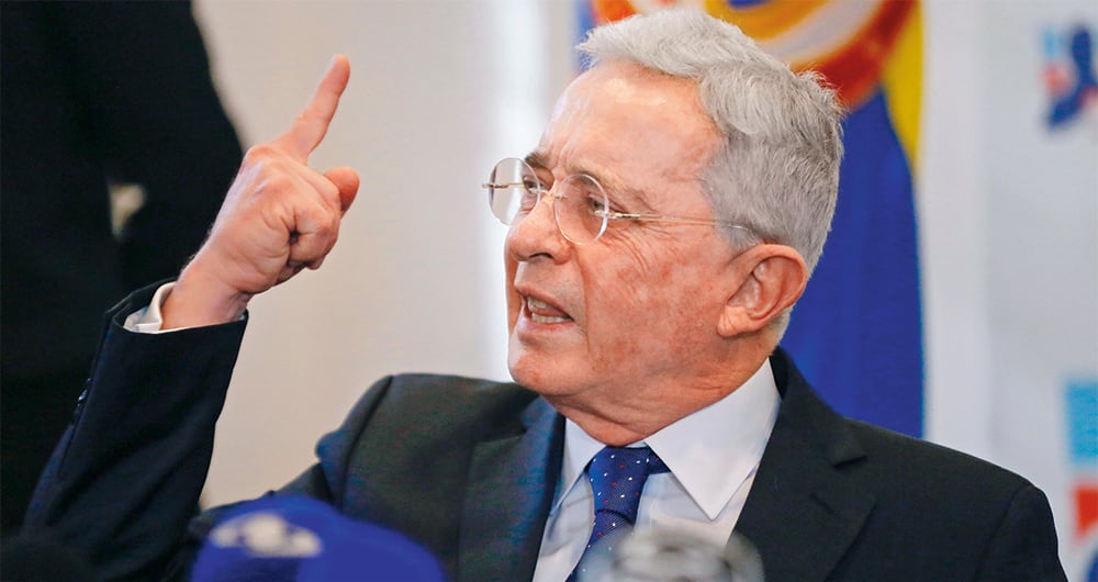 El expresidente Álvaro Uribe defendió su inocencia en el juicio.