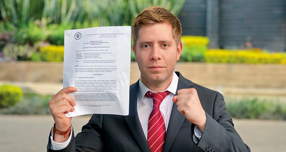 Josías Fiesco, activista que demandó al presidente. 