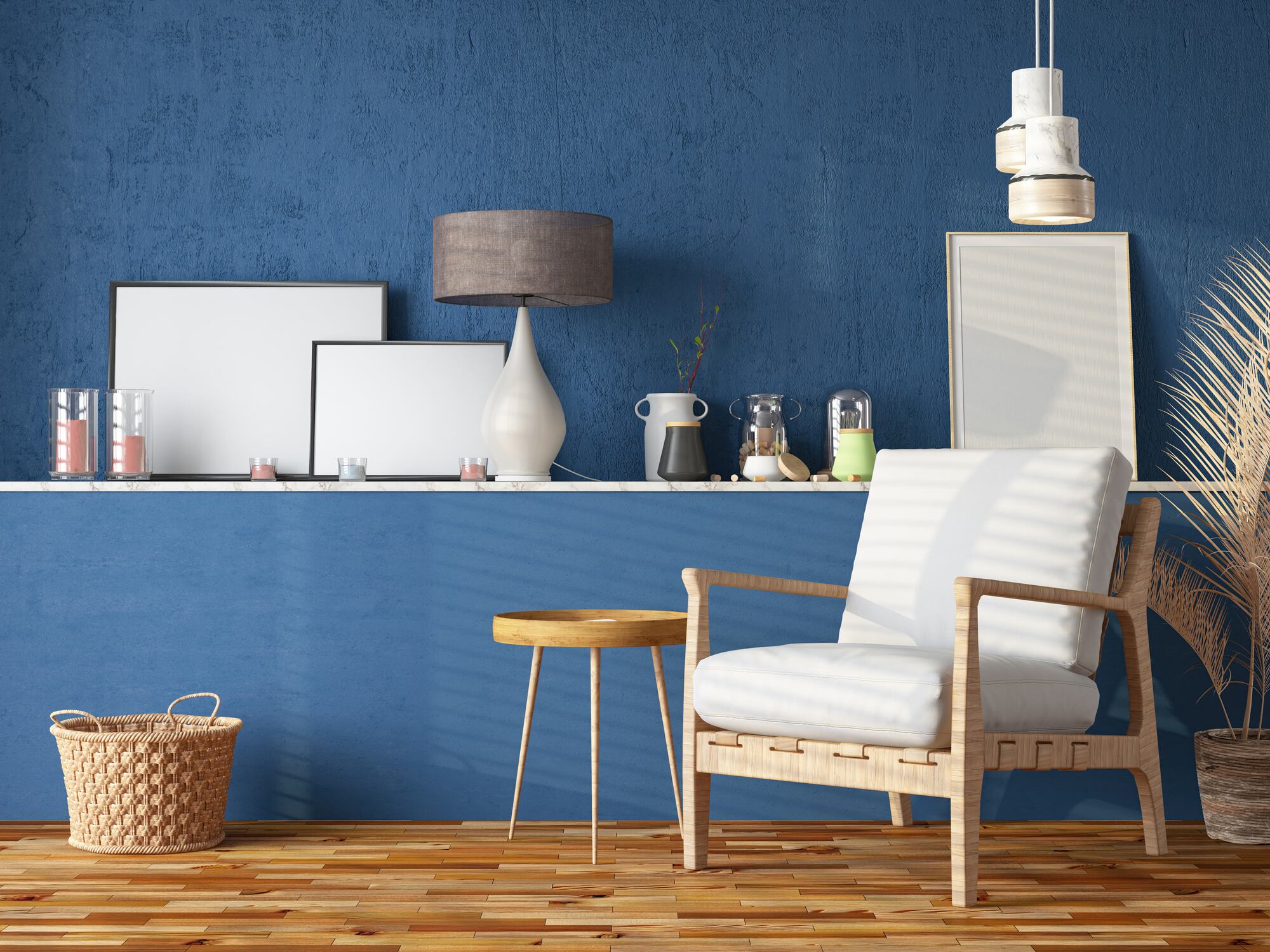 paredes de color azul