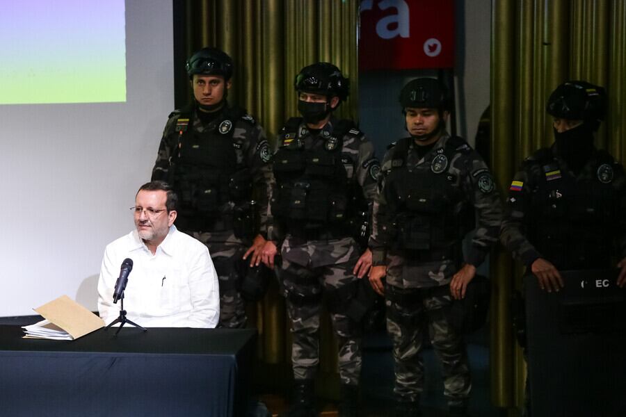 Carlos Mario Jiménez, alias Macaco, durante evento en el Centro de Memoria, Paz y Reconciliación.