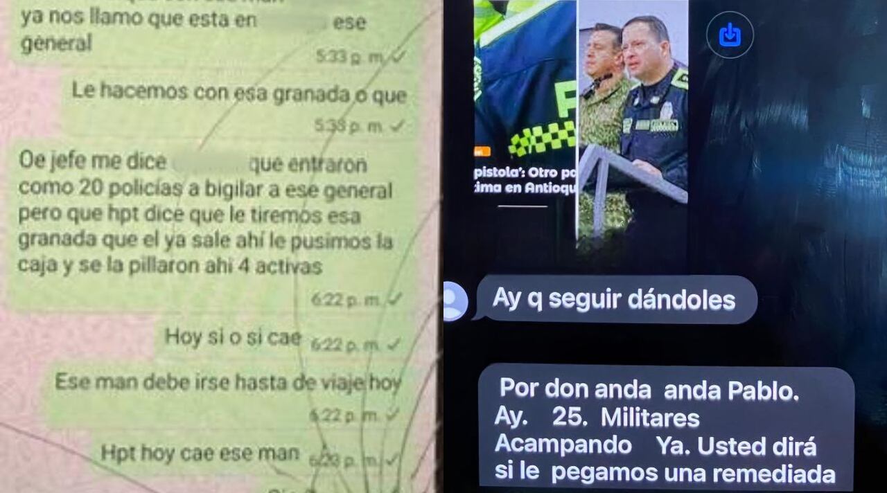 Mensajes de criminales con planes de atentar contra el director de la Policía y otros generales, según la institución.