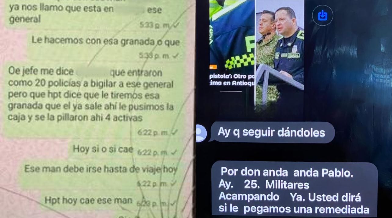 Mensajes de criminales con planes de atentar contra el director de la Policía y otros generales, según la institución.