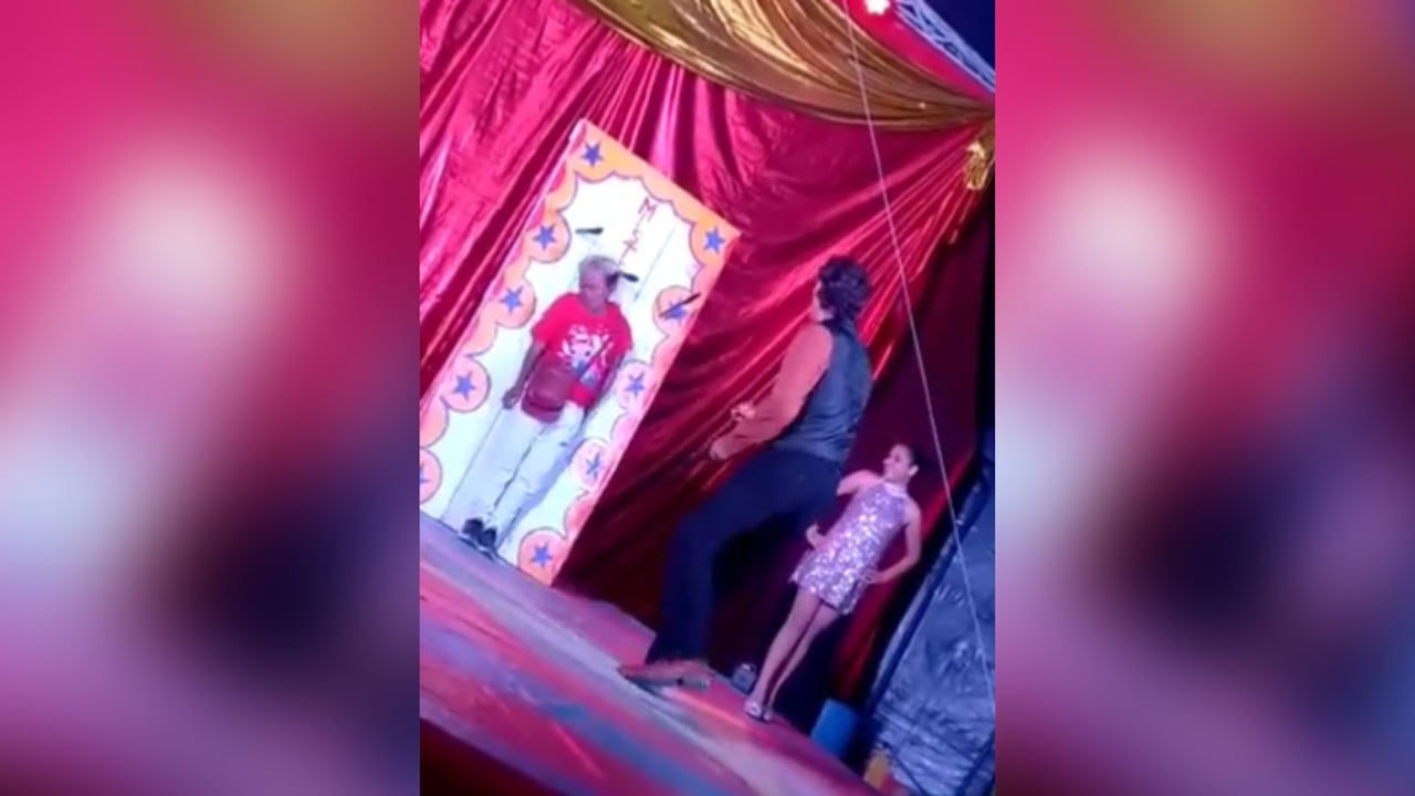 Los reflejos del voluntario permitieron salvarse de un inminente accidente durante función de circo.