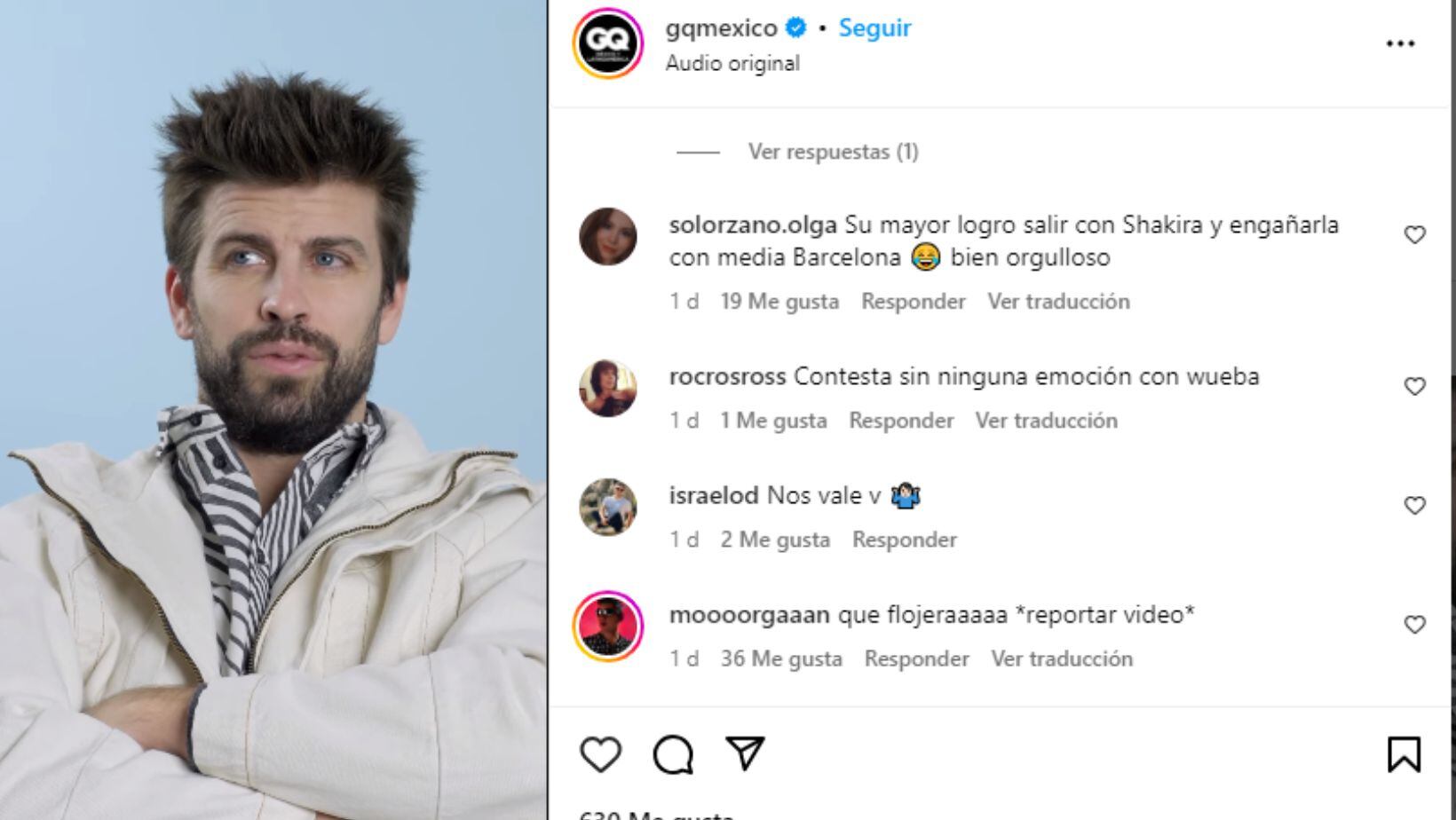 Piqué en entrevista con la  Revista CQ para la versión de México y Latinoamérica
Instagram @gqmexico