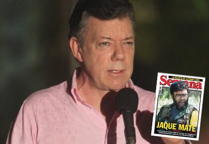 The president addressed the nation to announce the death of Cano from the Distinguished Guest House in Cartagena.