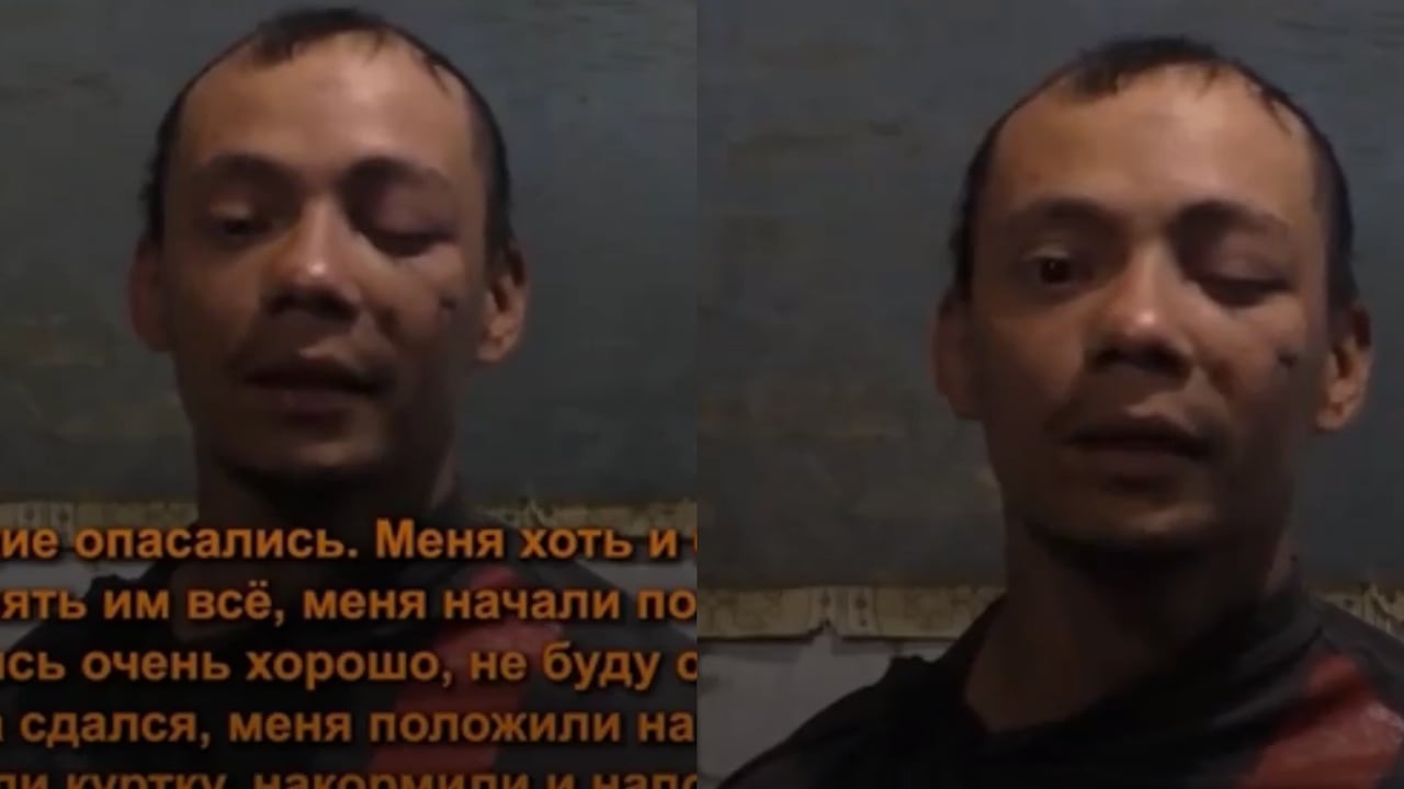 Miguel Ángel Cárdenas, mercenario colombiano capturado por el ejército ruso en Ucrania.