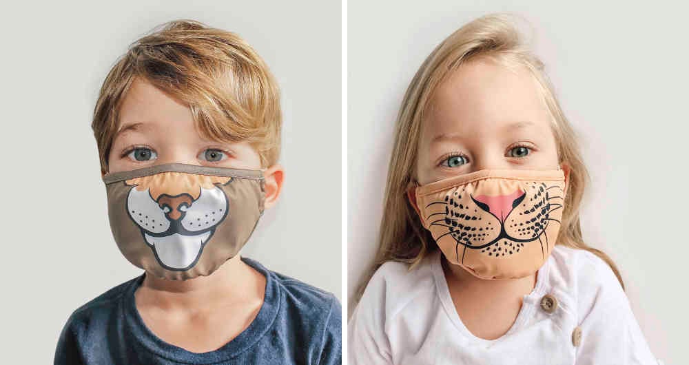 Empresas como Offcorss están produciendo tapabocas divertidos para los niños, que los animen a utilizarlos.