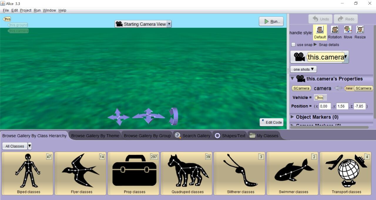 Alice, centro de mando de la aplicación para enseñar a programar en las zonas rurales de Colombia.