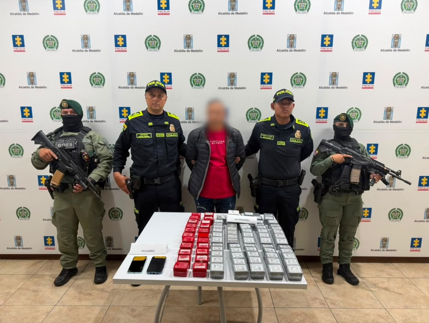 La red de tráfico de explosivos, según la Policía, trabajaba para grupos criminales de alto impacto.