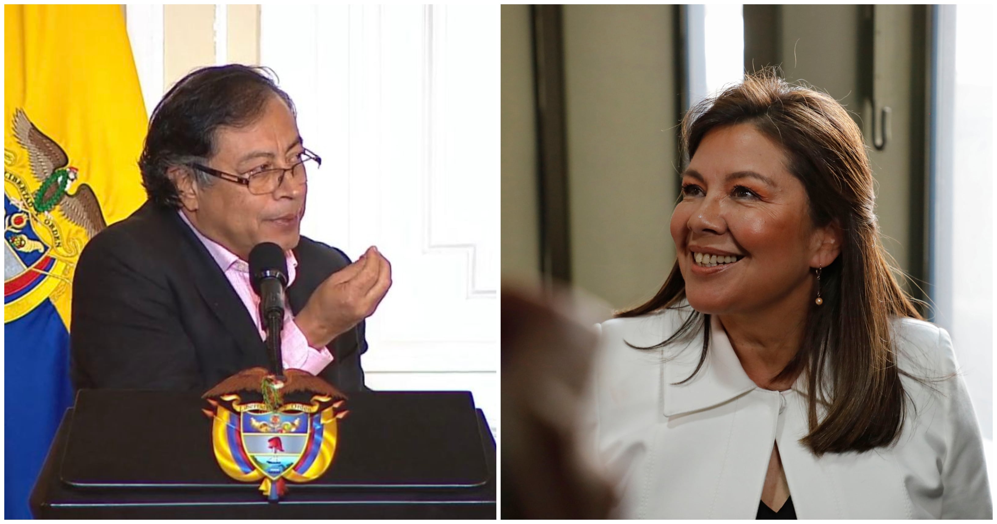 Presidente Gustavo Petro y Luz Adriana Camargo