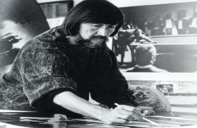 Fernell Franco en su taller.