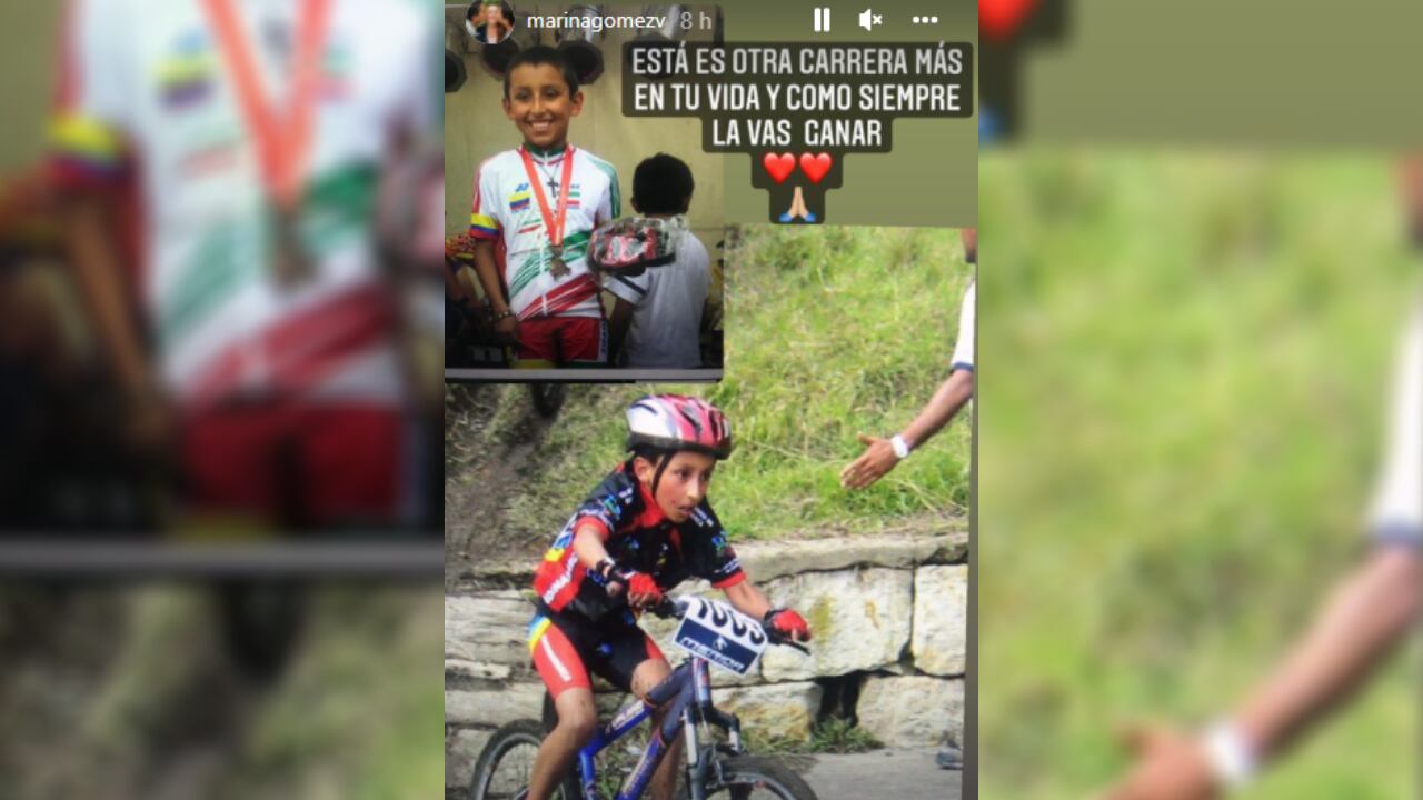 Imagen en la historia de Flor Gómez, mamá de Egan Bernal