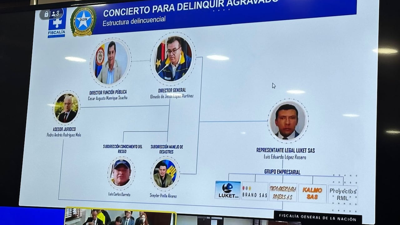 Organigrama de la Unidad Nacional para la Gestión del Riesgo y Desastres (UNGRD)