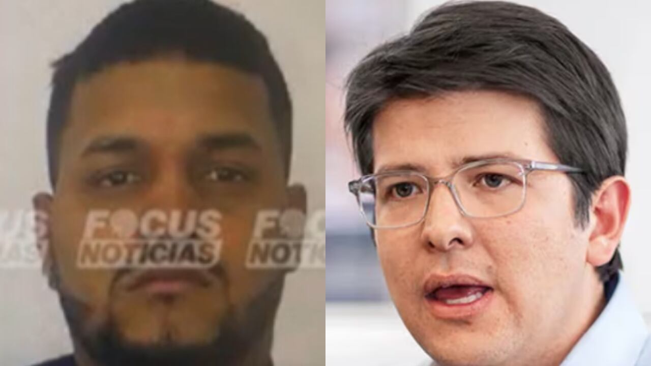 De izquierda a derecha: Alias el Costeño y Miguel Uribe Turbay