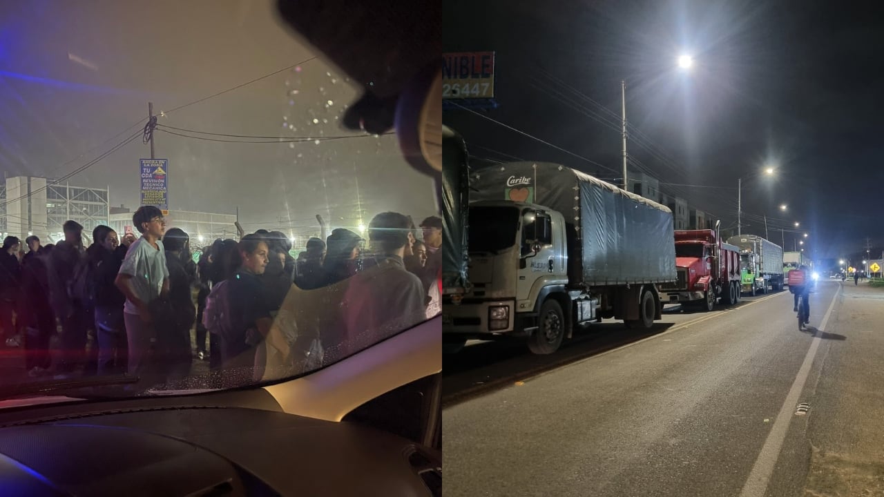 Ya se completan varias horas desde el inicio de los bloqueos en Bogotá y varias partes de Colombia.