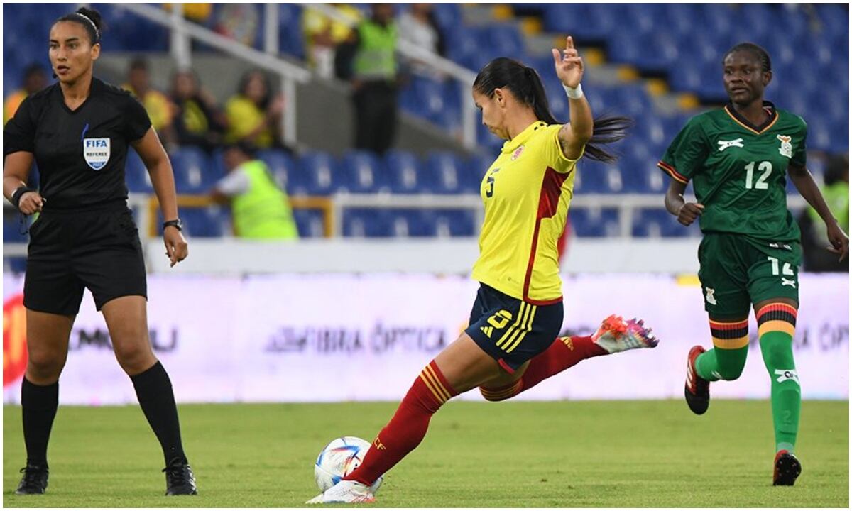 Selección Colombia femenina enfrentó a Zambia
