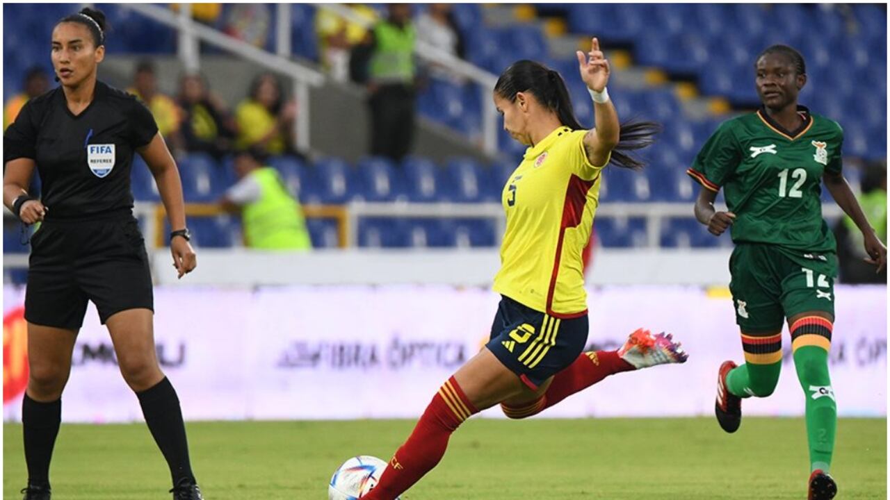 Selección Colombia femenina enfrentó a Zambia.