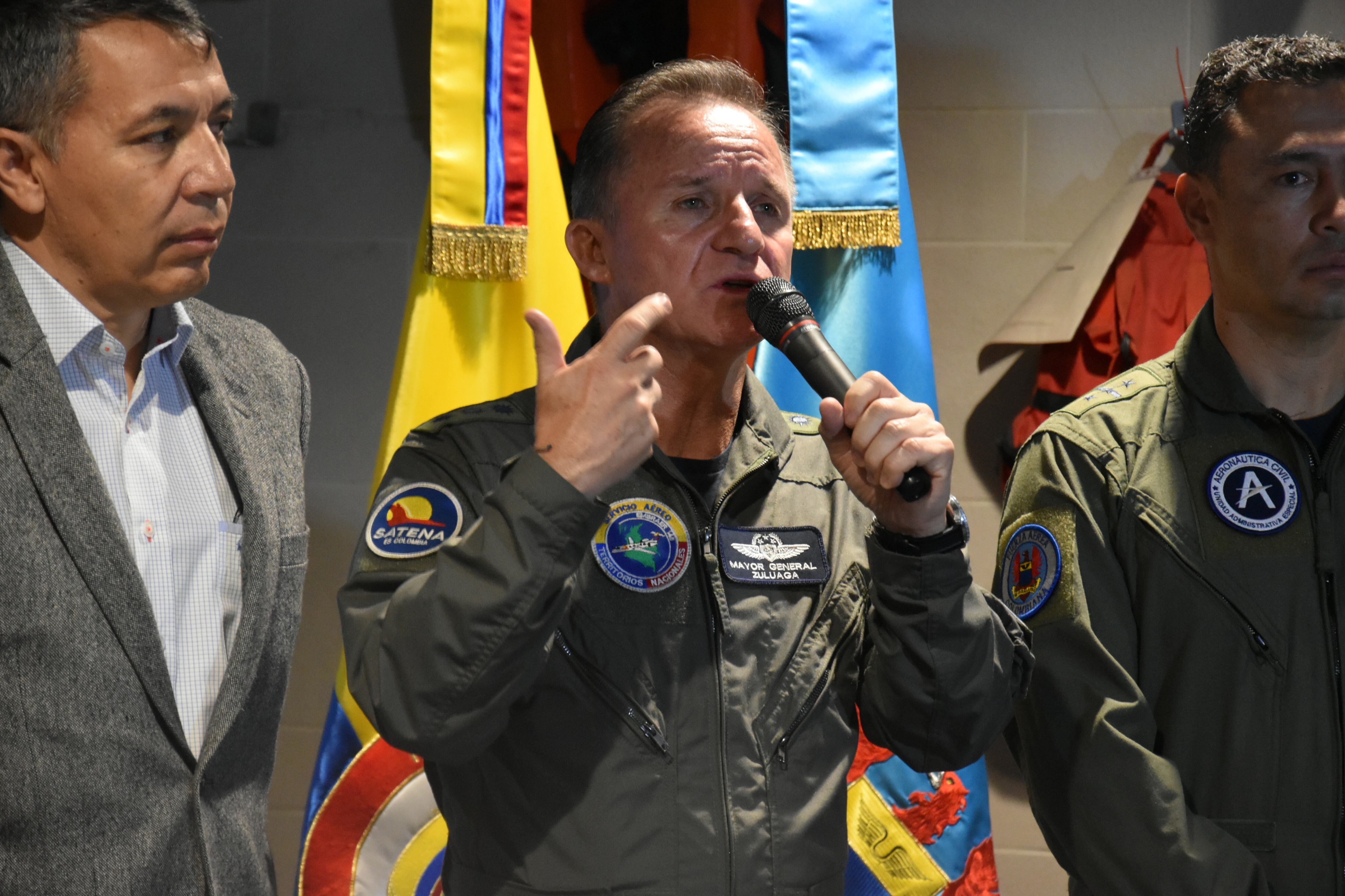 Mayor general Óscar Zuluaga Castaño, presidente de Satena.
