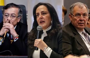 De izquierda a derecha: Gustavo Petro, María Fernanda Cabal y Alejandro Ordóñez.