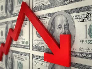 Financial crisis recession falling graph stock market