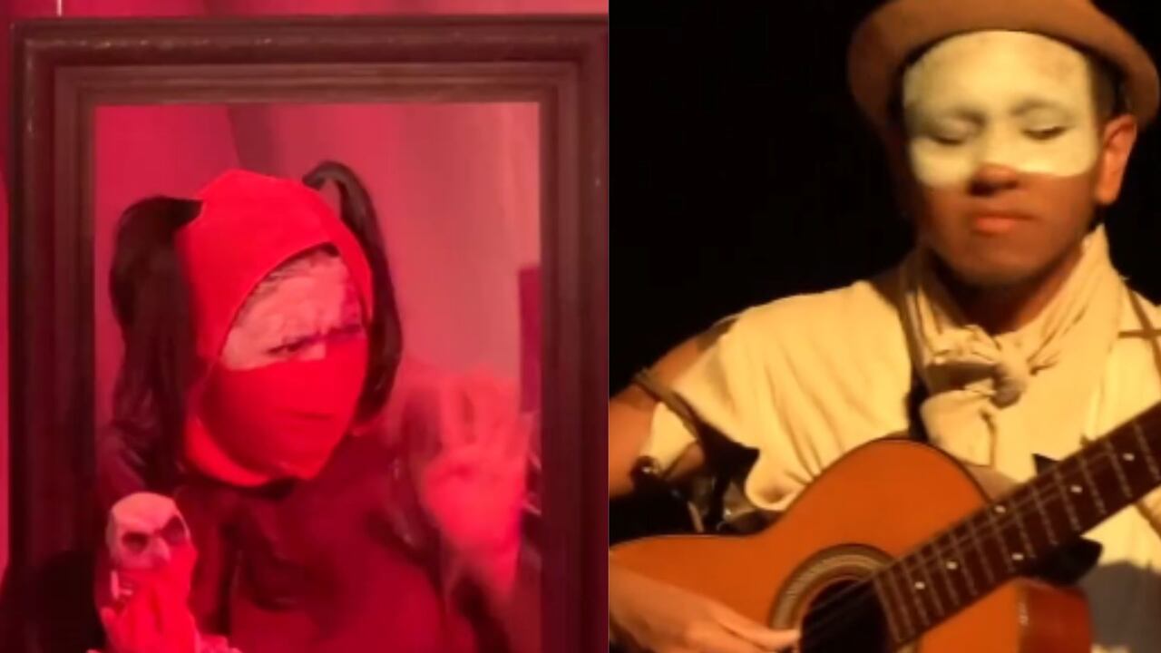 Artistas locales participan en una de las funciones de la Semana del Teatro en Medellín, que reúne más de 130 actividades culturales en distintos escenarios de la ciudad.