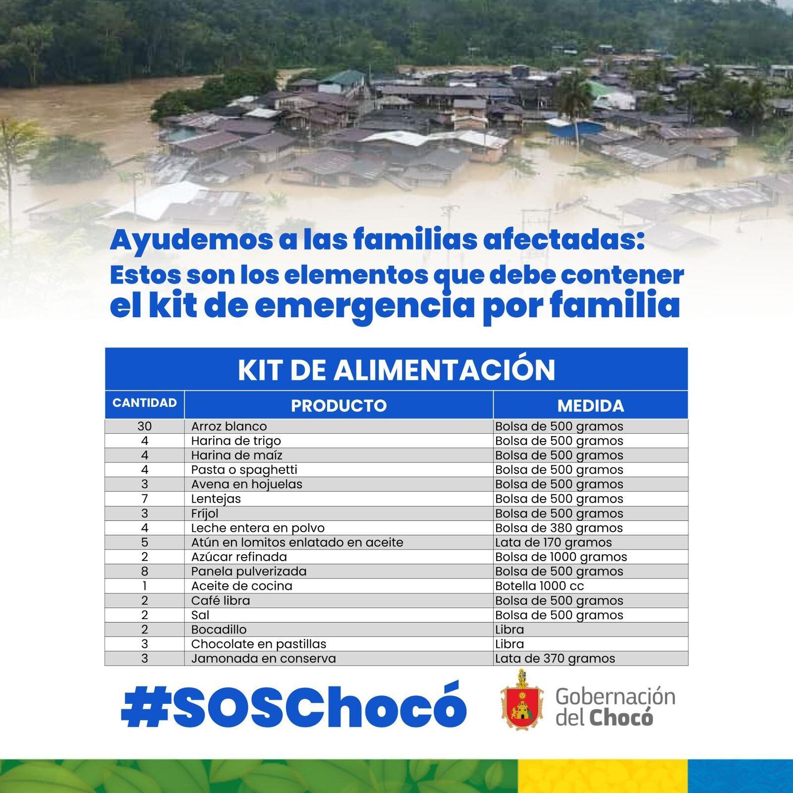 Desde la Gobernación de Chocó hicieron un llamado urgente para brindar ayuda humanitaria a la población.