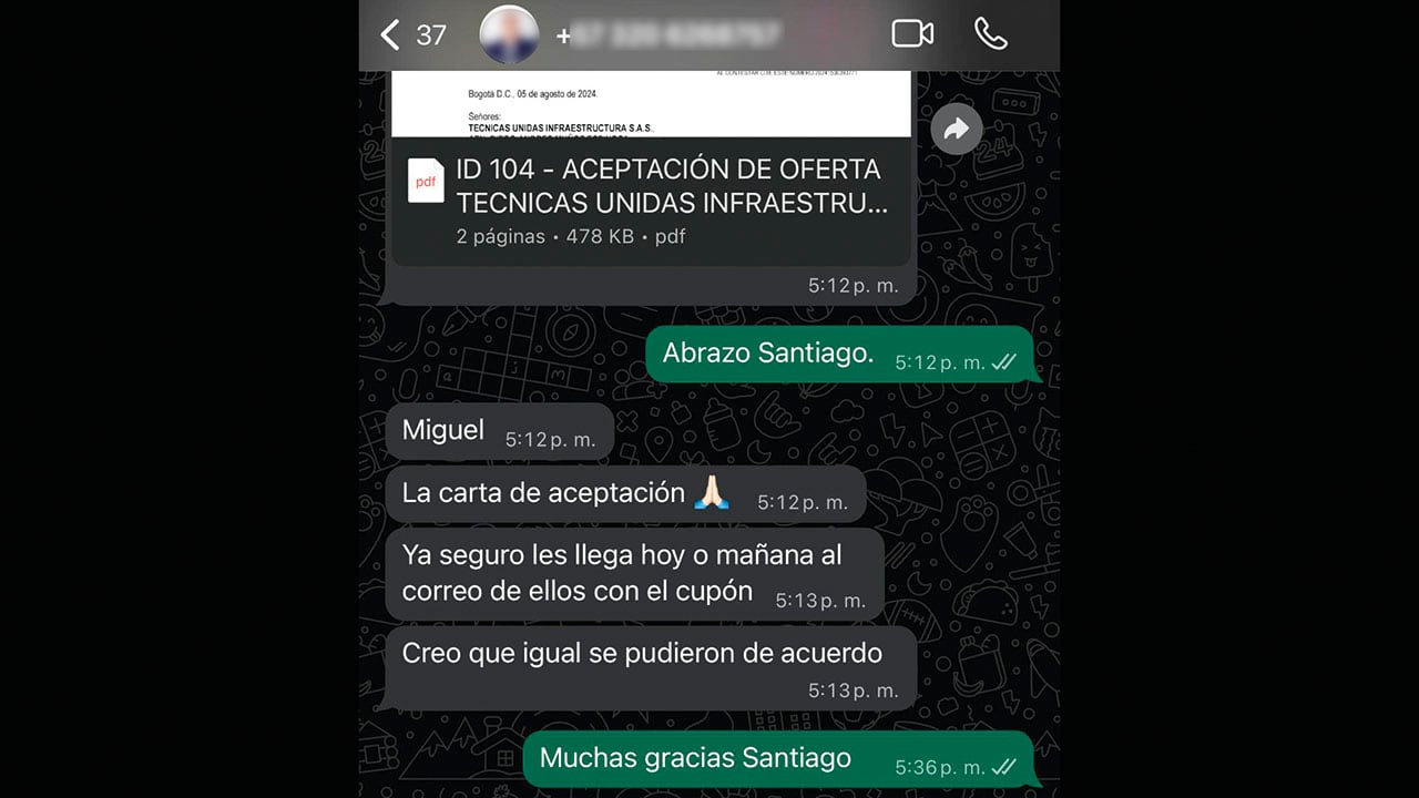 Santiago Castaño, entonces director comercial de la SAE, le confirmó a Miguel Ángel del Río que una casa en Cartagena había sido entregada a un recomendado suyo.