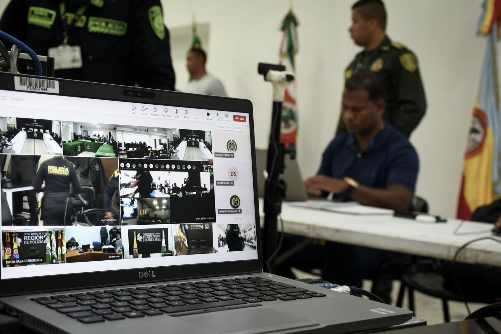 Puesto de Mando Unificado de la Policía Valle en Tuluá. Elecciones 29 de octubre de 2023.