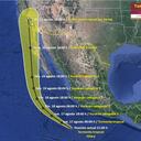 La tormenta se movía al oeste-noroeste a 24 km/h (15 mph). Sin embargo, se pronostica que virará hacia el norte en los próximos días y adquirirá fuerza de huracán para después rozar Baja California Norte, cerca de la frontera de México con Estados Unidos, como tormenta tropical. Foto: SNM México