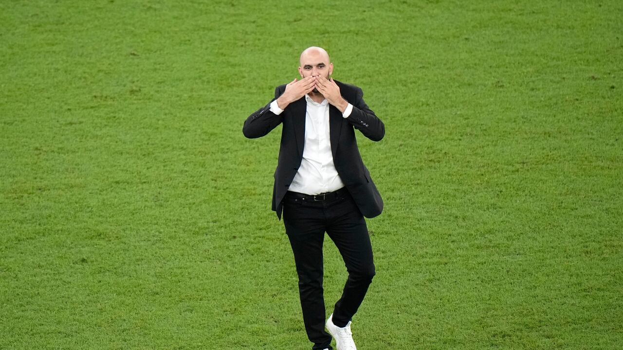Walid Regragui, técnico de Marruecos.