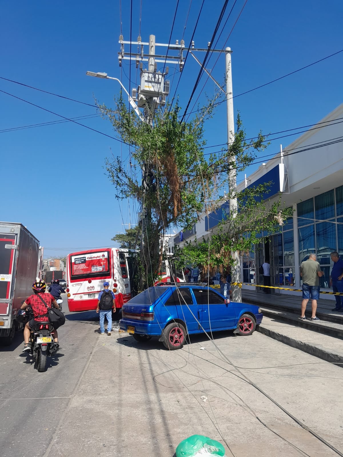 Choque de bus en Barranquilla