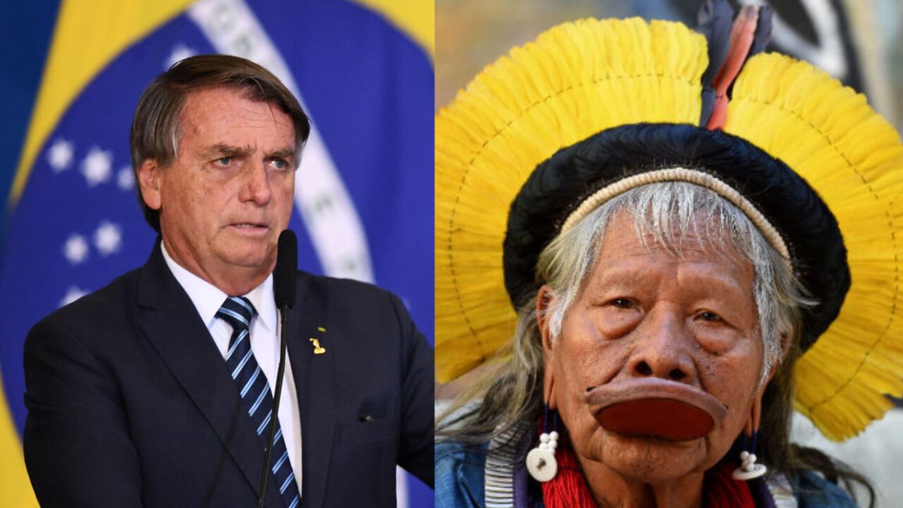 Raoni Metuktire pidió castigos para el expresidente Jair Bolsonaro. Foto: AFP.