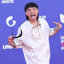 LAS VEGAS, NEVADA - APRIL 20: Peso Pluma attends the 2023 Latin American Music Awards at MGM Grand Garden Arena on April 20, 2023 in Las Vegas, Nevada. (Photo by Gabe Ginsberg/FilmMagic)