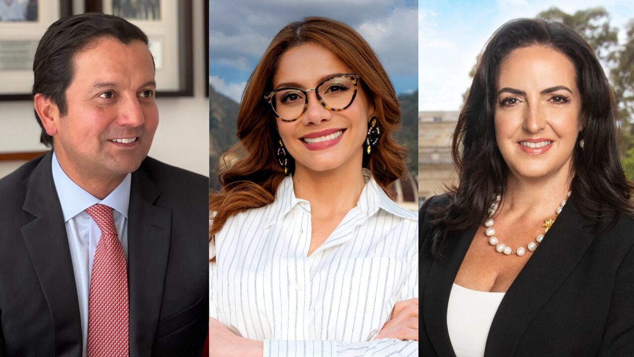 David Luna, senador de Cambio Radical; Catherine Juvinao, representante a la Cámara por la Alianza Verde y María Fernanda Cabal, senadora del Centro Democrático.