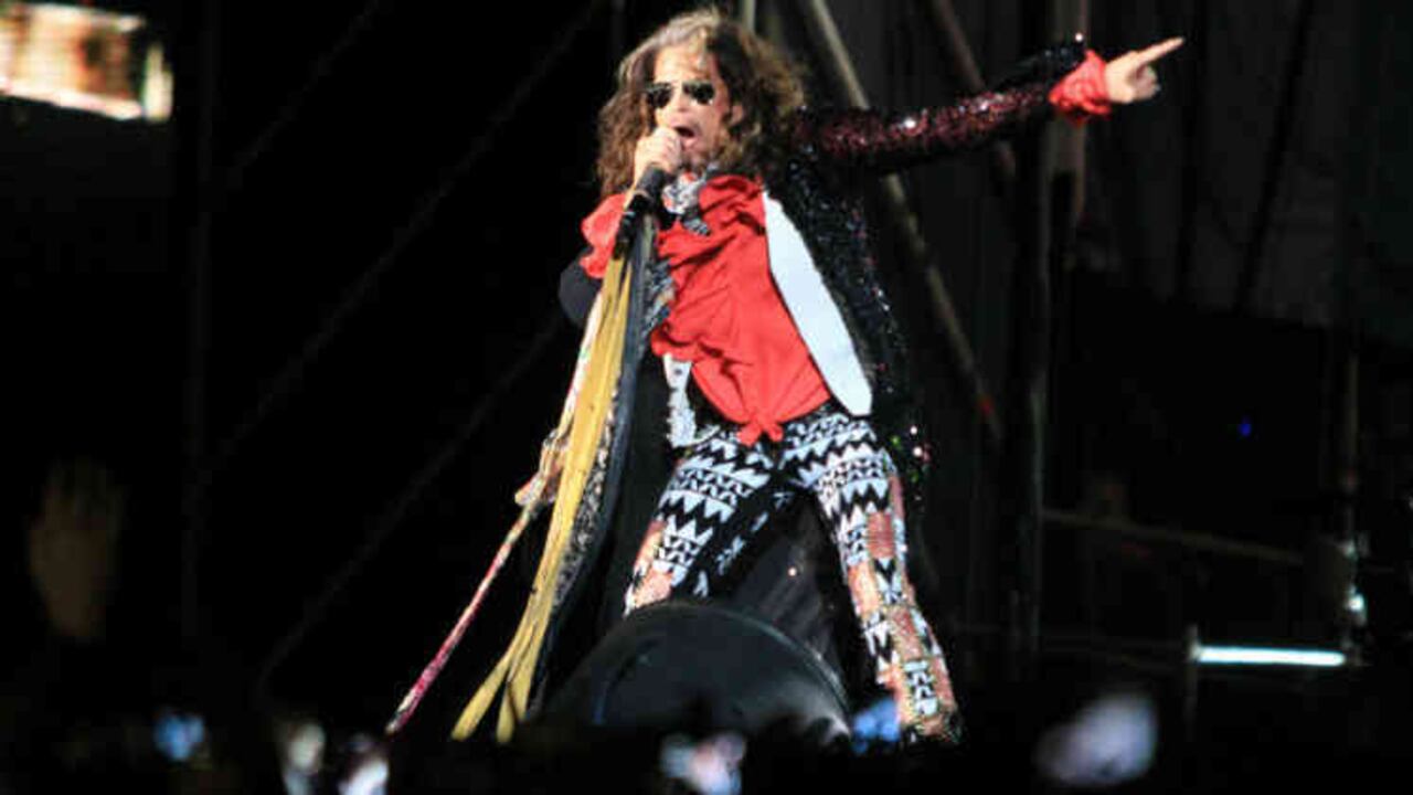 Steven Tyler canta en Bogotá el 29 de septiembre de 2016. Crédito: Álvaro Tavera.