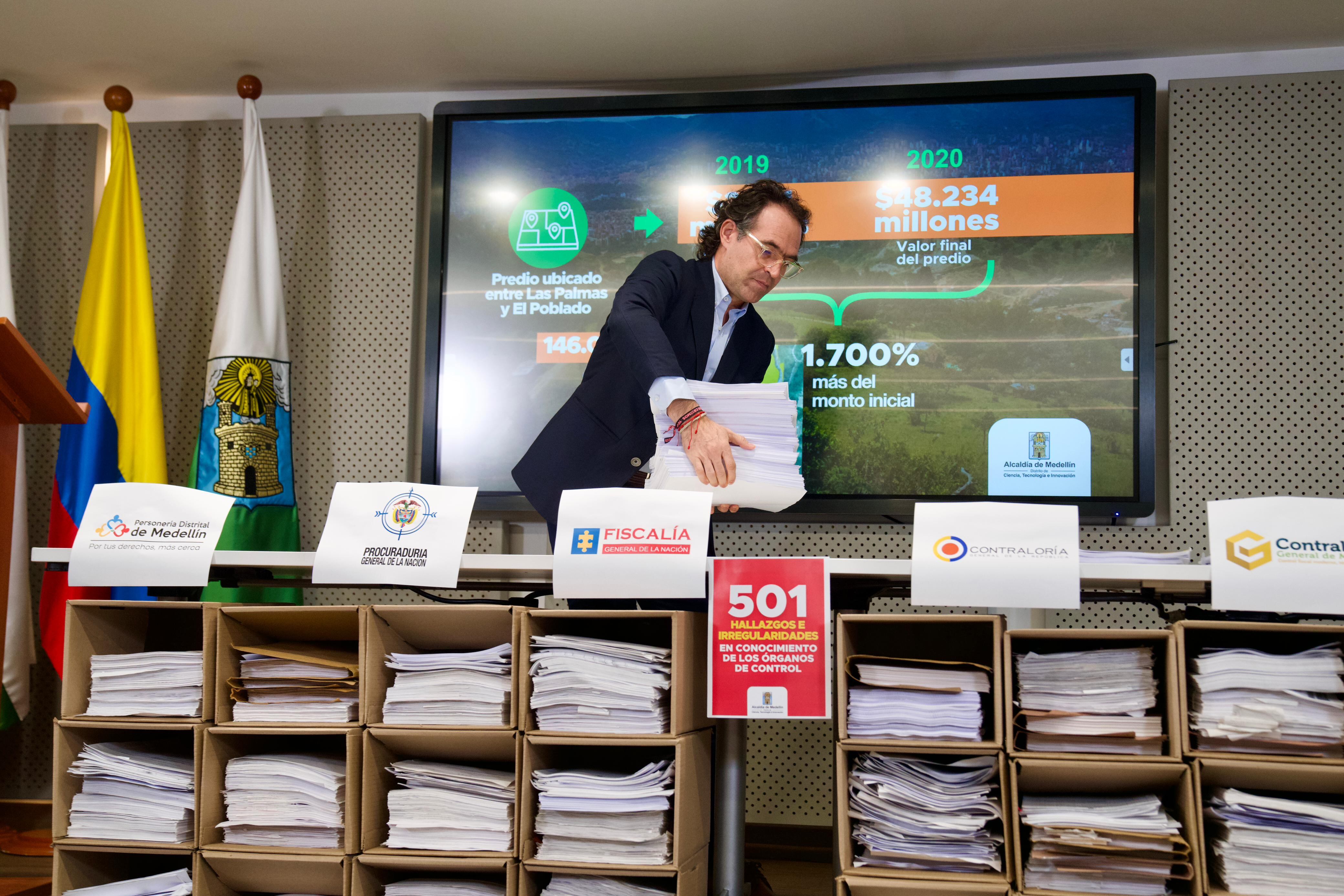 Alcalde Federico Gutiérrez entrega balance de presunta corrupción en la administración de Daniel Quintero