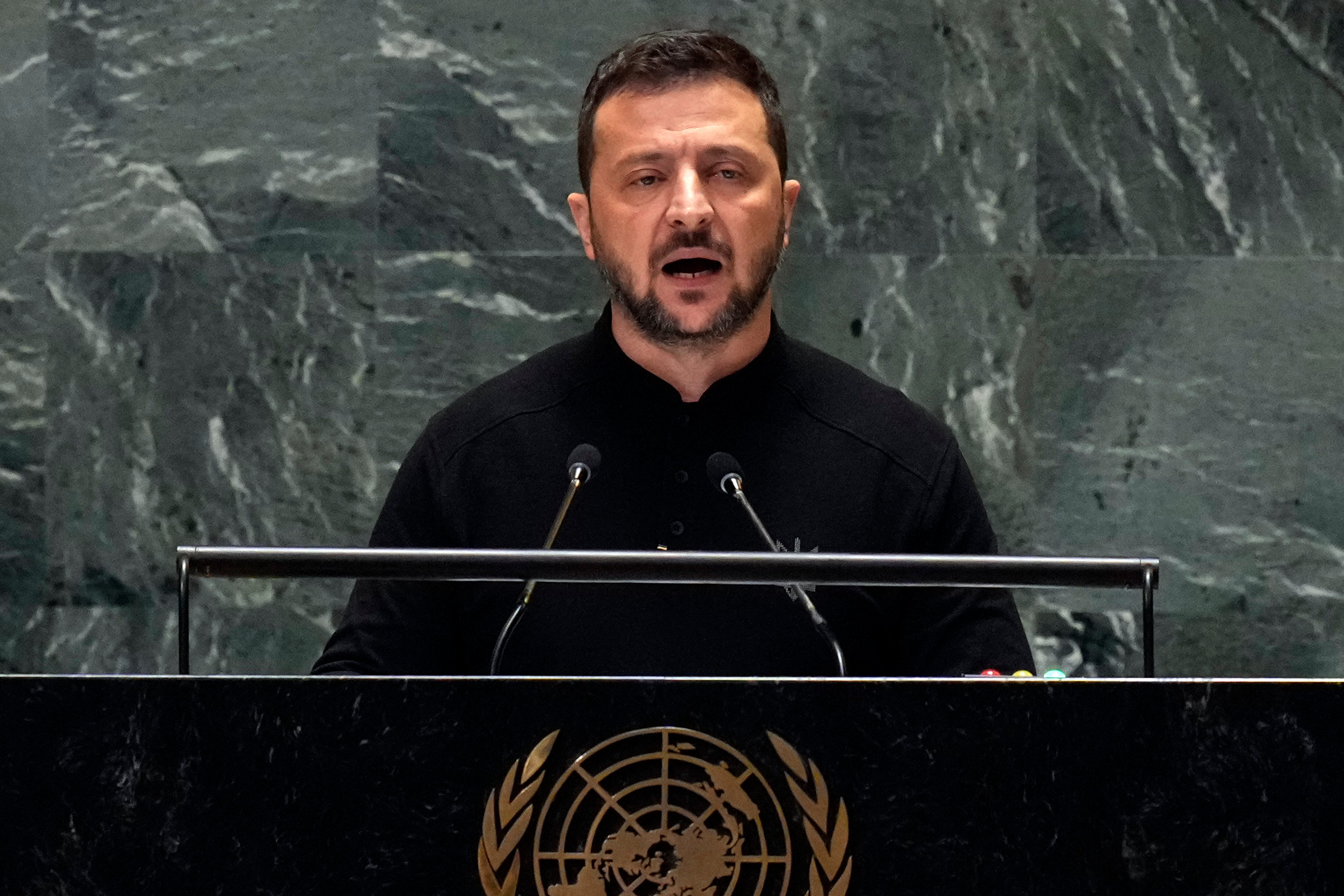 Volodimir Zelenski en la ONU