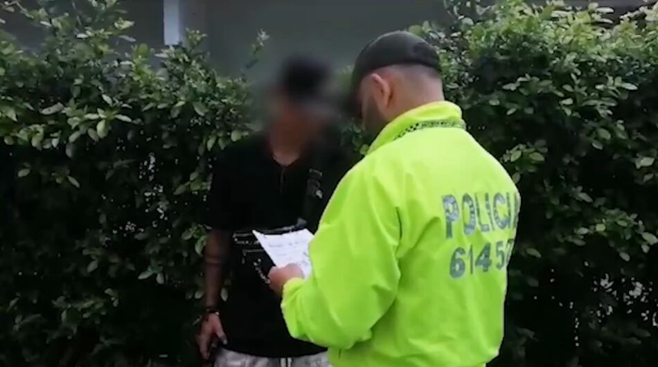 Momento de la captura del influencer.