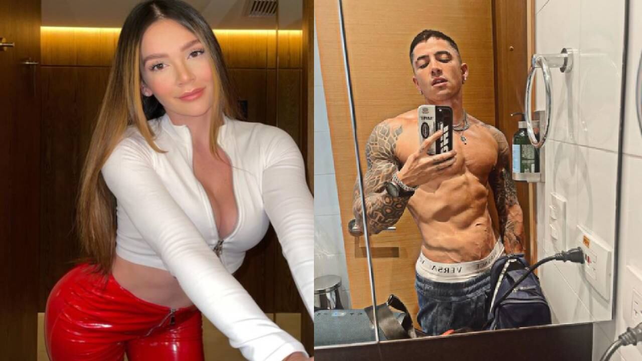 Lina Tejeiro y Andy Rivera no se siguen en Instagram, pero ella reaccionó a una publicación del cantante de reguetón. Foto:Instagram @andyrivera @linatejeiro.