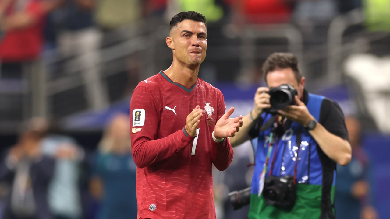El llanto de Cristiano Ronaldo tras la eliminación de Portugal ante España.