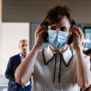 La Ministra de Ciencia e Innovación, Diana Morant, durante su visita al Instituto de Investigación Sanitaria la Fe de Valencia, el 15 de junio de 2023 en Valencia, Comunidad Valenciana, España