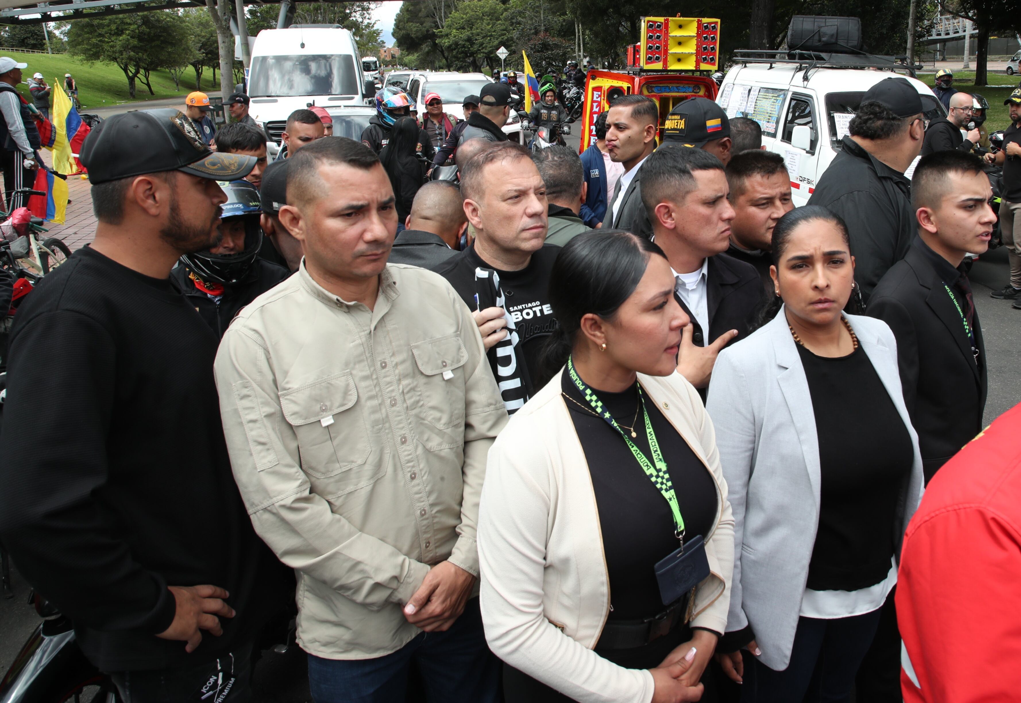 Protestas de moteros y transportadores