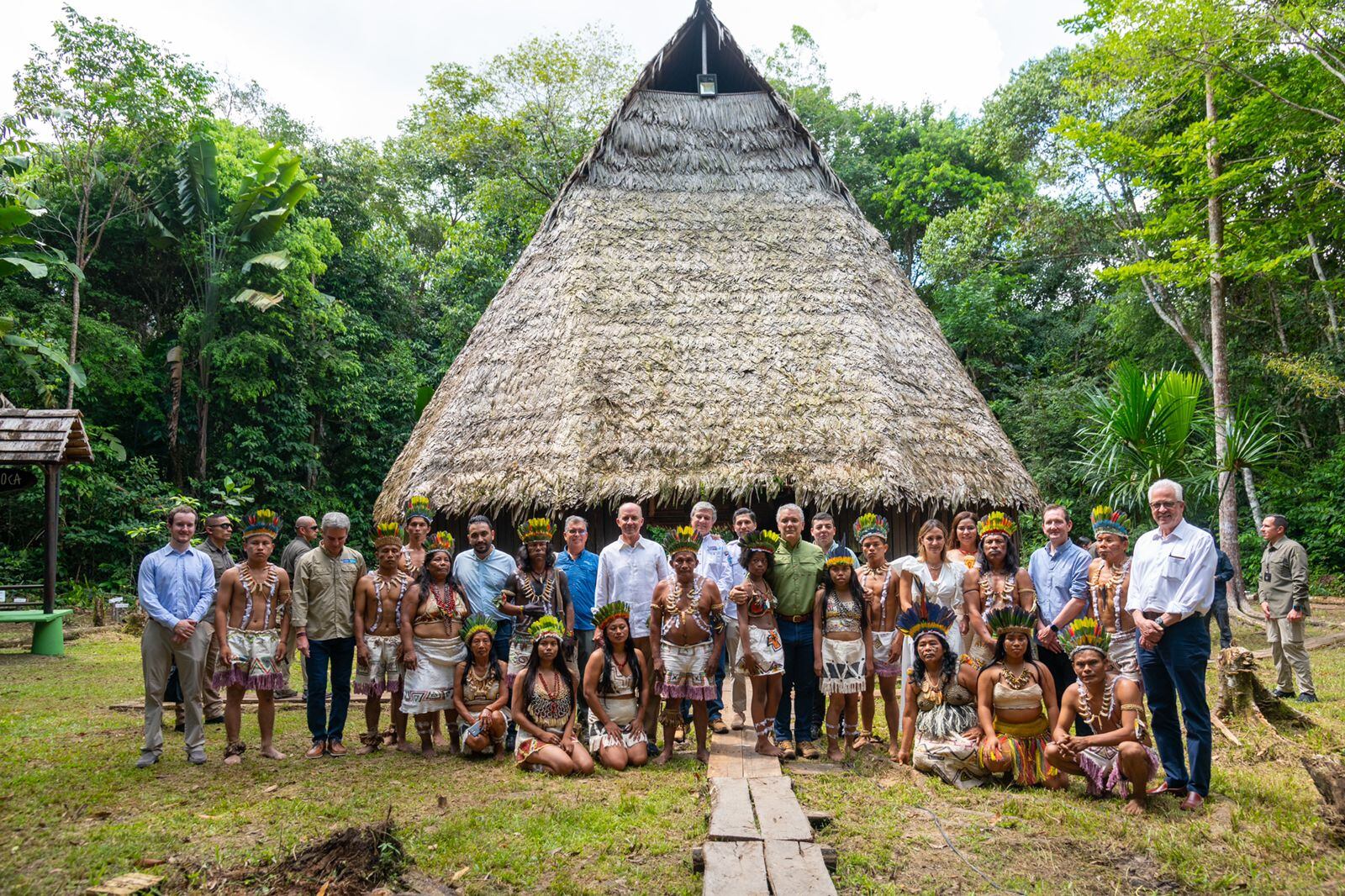 Iván Duque estuvo en Leticia en la quinta sesión de la Comisión Intersectorial del Gabinete Presidencial para la Acción Climática. Foto: Presidencia.