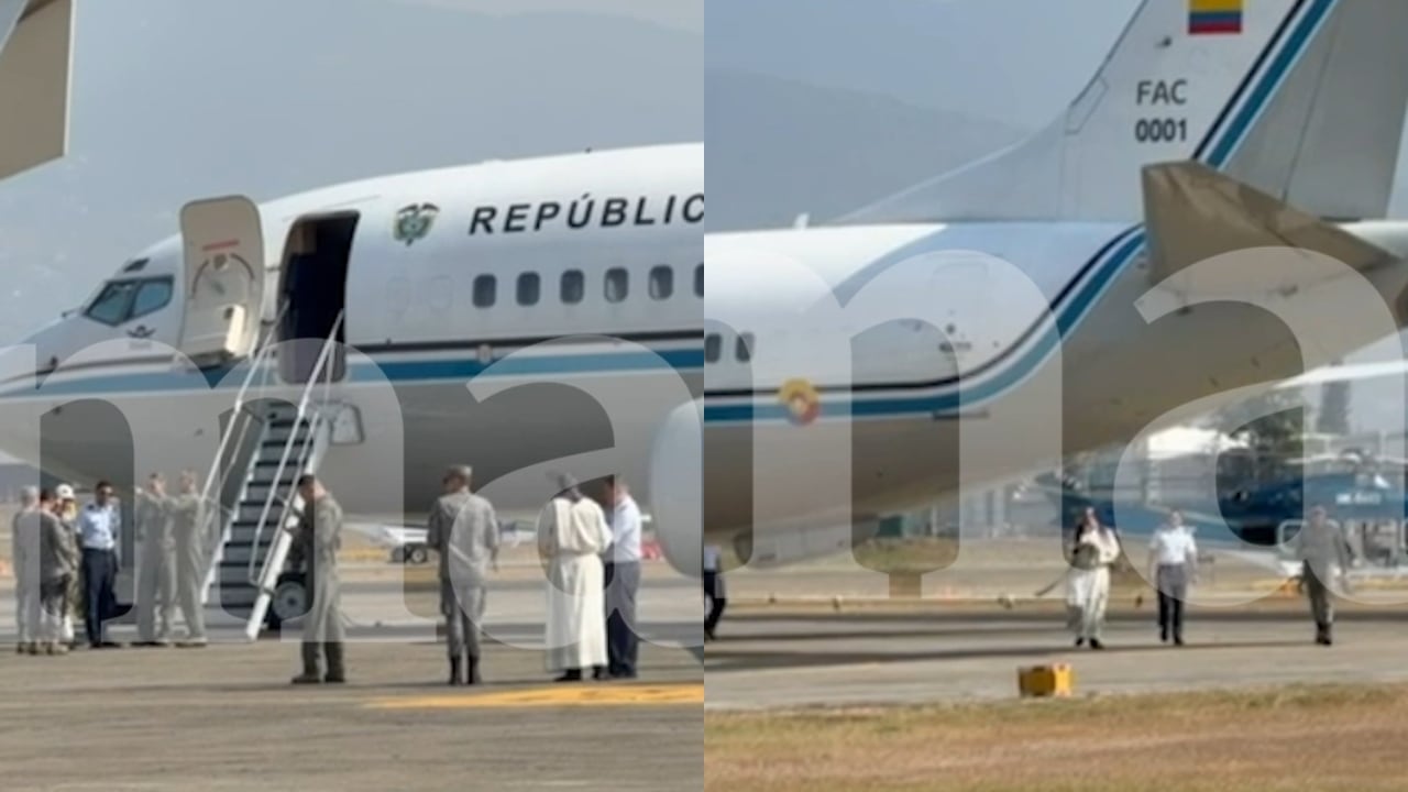 Bendición del avión presidencial a pocas horas de la posesión de Abelardo De La Espriella.
