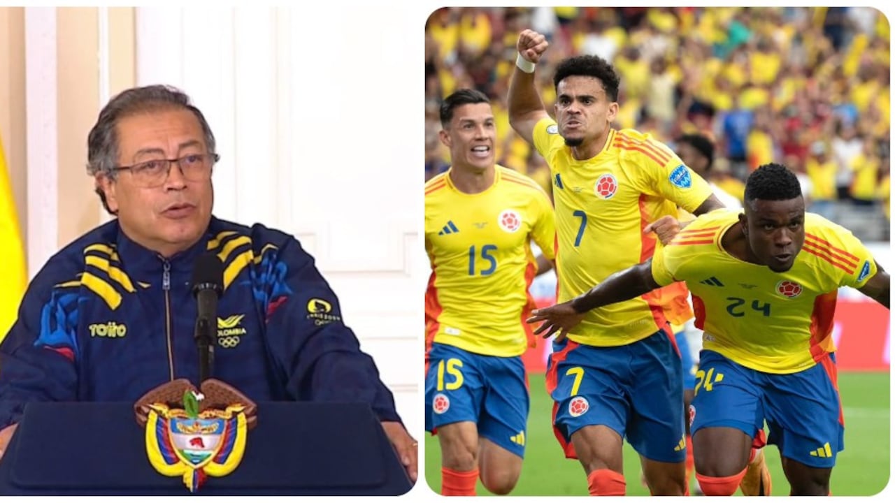 El presidente Gustavo Petro y la Selección Colombia.