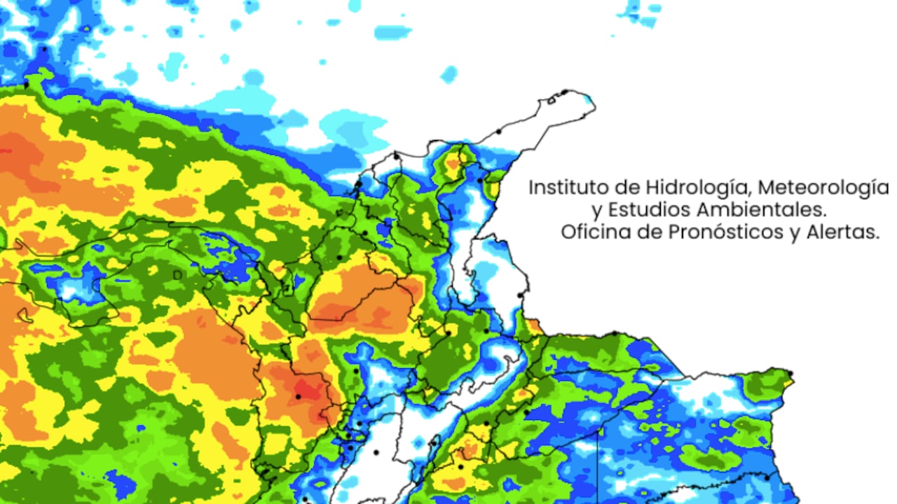 El pronóstico del clima para hoy domingo, según el Ideam.