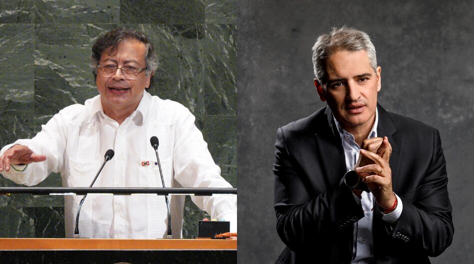 Gustavo Petro y Andrés Julián Rendón, gobernador de Antioquia.